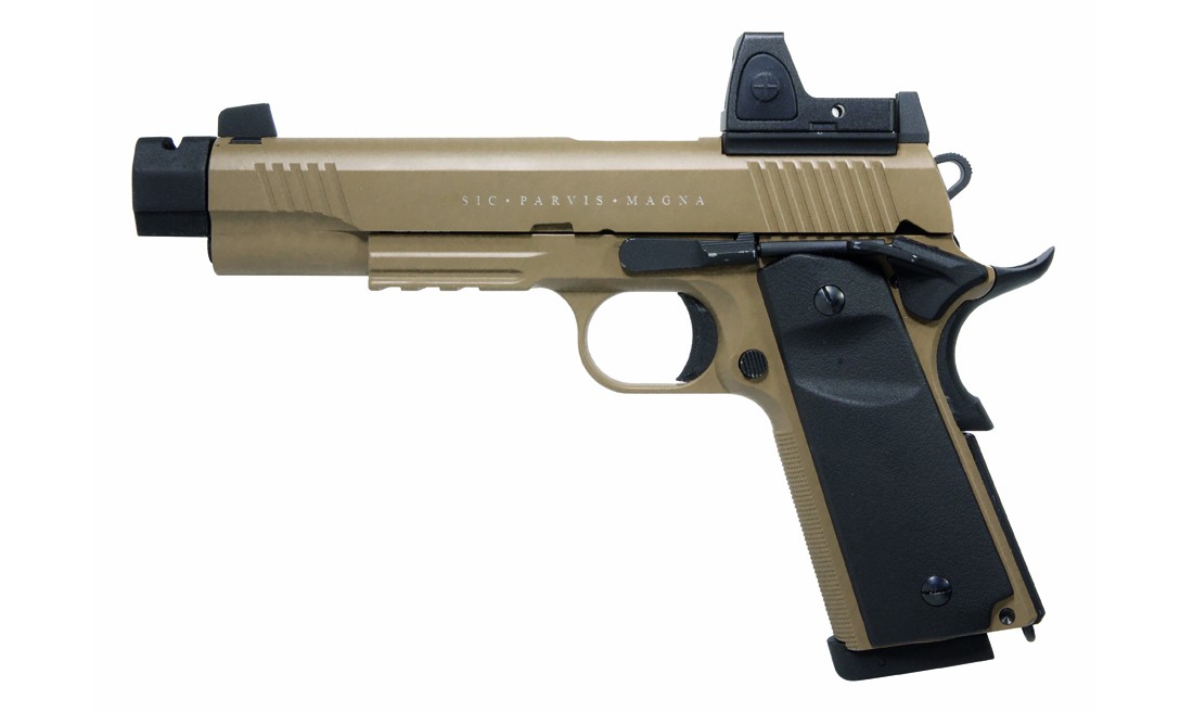 PISTOLA CO2 BLOW BACK RUDIS MAGNA CUSTOM VII TAN SECUTOR ARMS