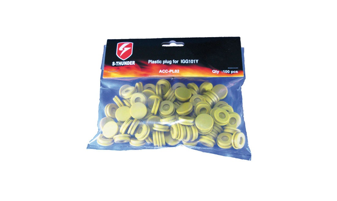 S-THUNDER PLASTIC CAP FOR POWDER LANDMINES 100PCS YELLOW