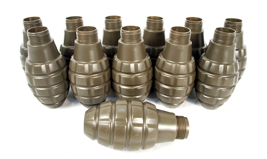 HAKKOTSU THENDER B CO2 AIRSOFT SOUND GRENADE 12 SPARE PINEAPPLE SHELLS