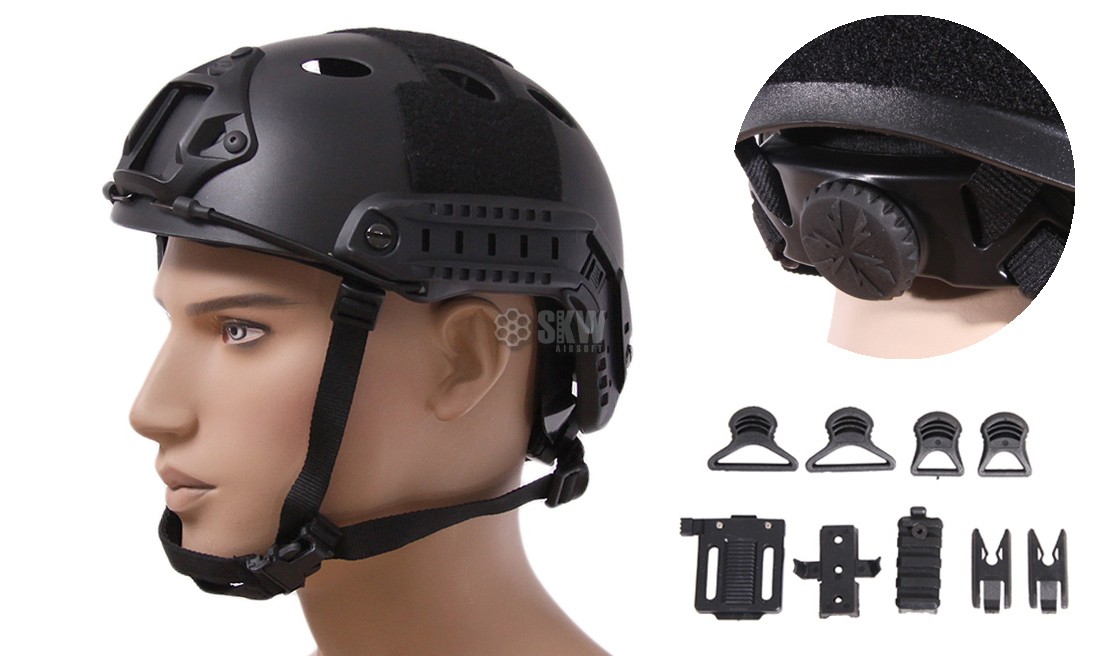 CASCO FAST PJ NEGRO AJUSTABLE EMERSON