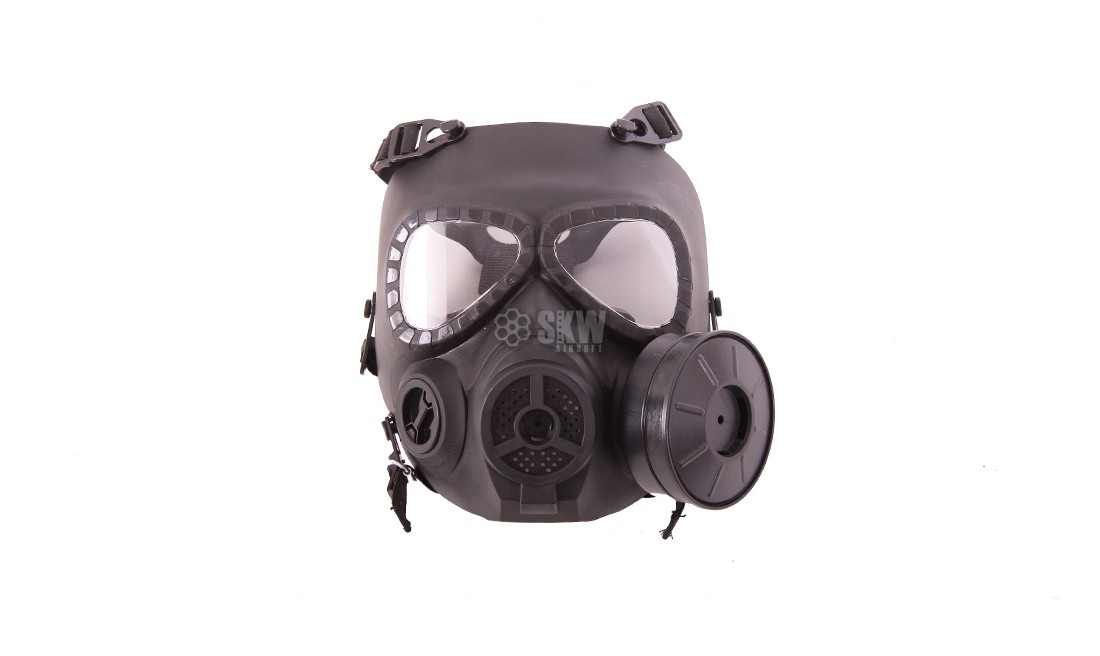 BLACK GAS TYPE MASK w/FAN 