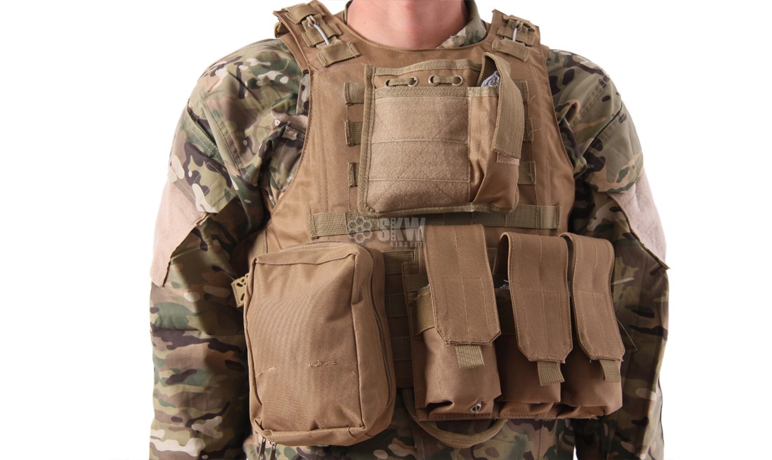 GILET PLATE CARRIER TAN DELTA TACTICS V07