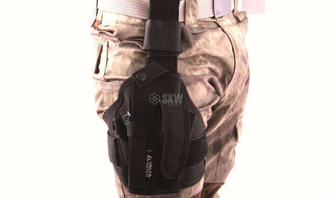 HOLSTER DE CUISSE UNIVERSAL COMPAC COULEUR NOIR DELTA TACTICS