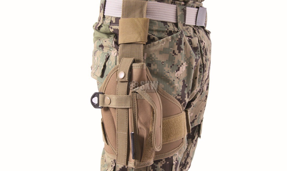 HOLSTER DE CUISSE UNIVERSAL COMPAC COULEUR TAN DELTA TACTICS