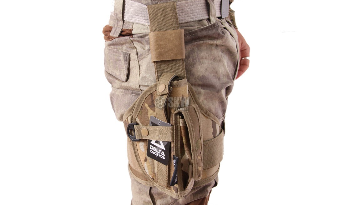 HOLSTER DE CUISSE UNIVERSAL COMPAC COULEUR MULTICAM DELTA TACTICS