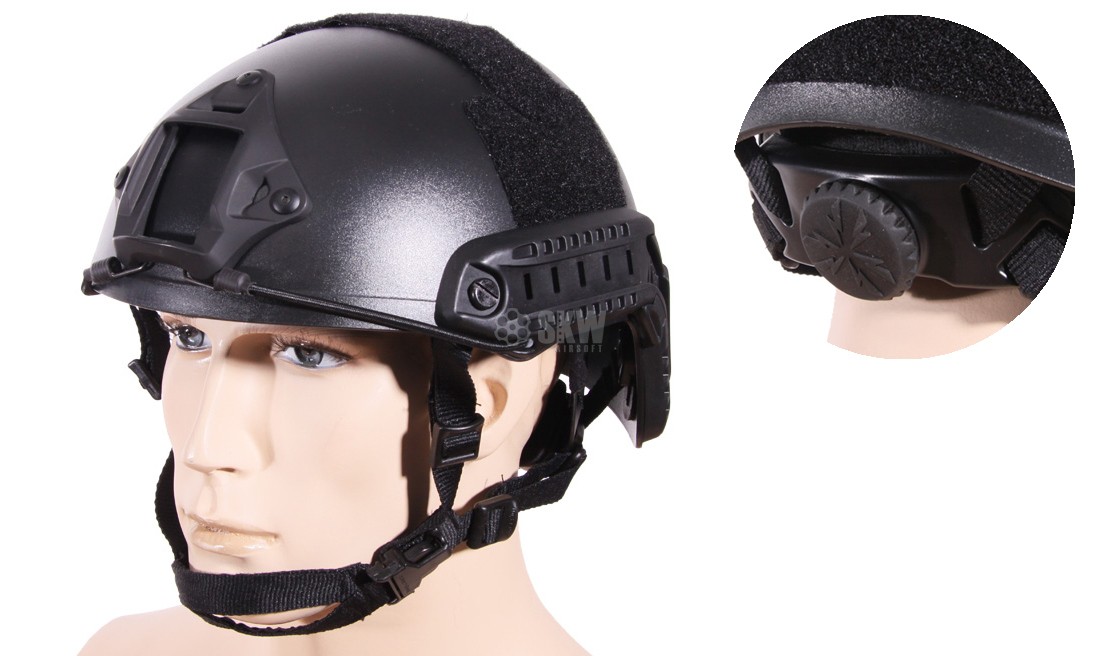 CASCO FAST MH NEGRO AJUSTABLE EMERSON