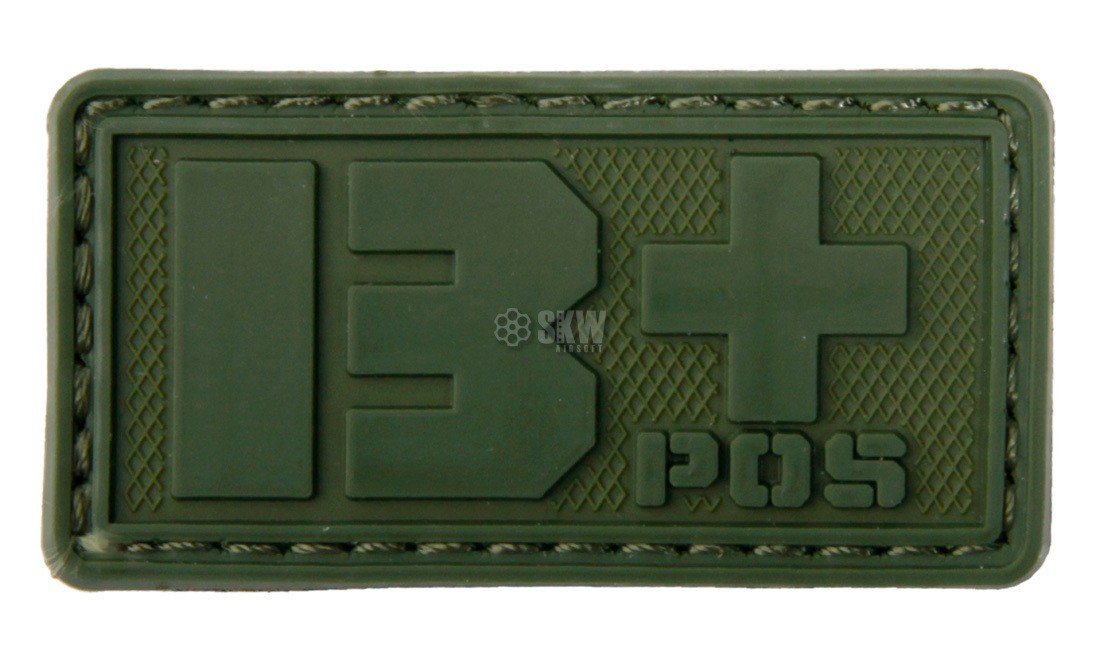 EMERSON PVC BLOOD TYPE VELCRO PATCH B+ OD