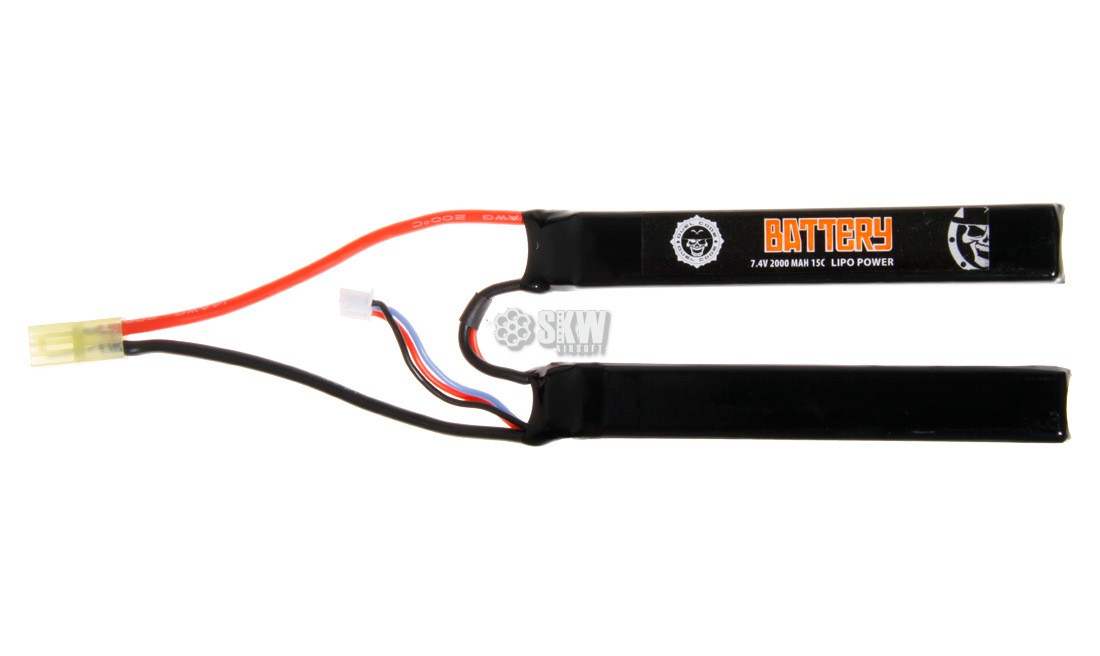 BATTERIE LIPO 7.4V 2000 MAH 15C DUEL CODE