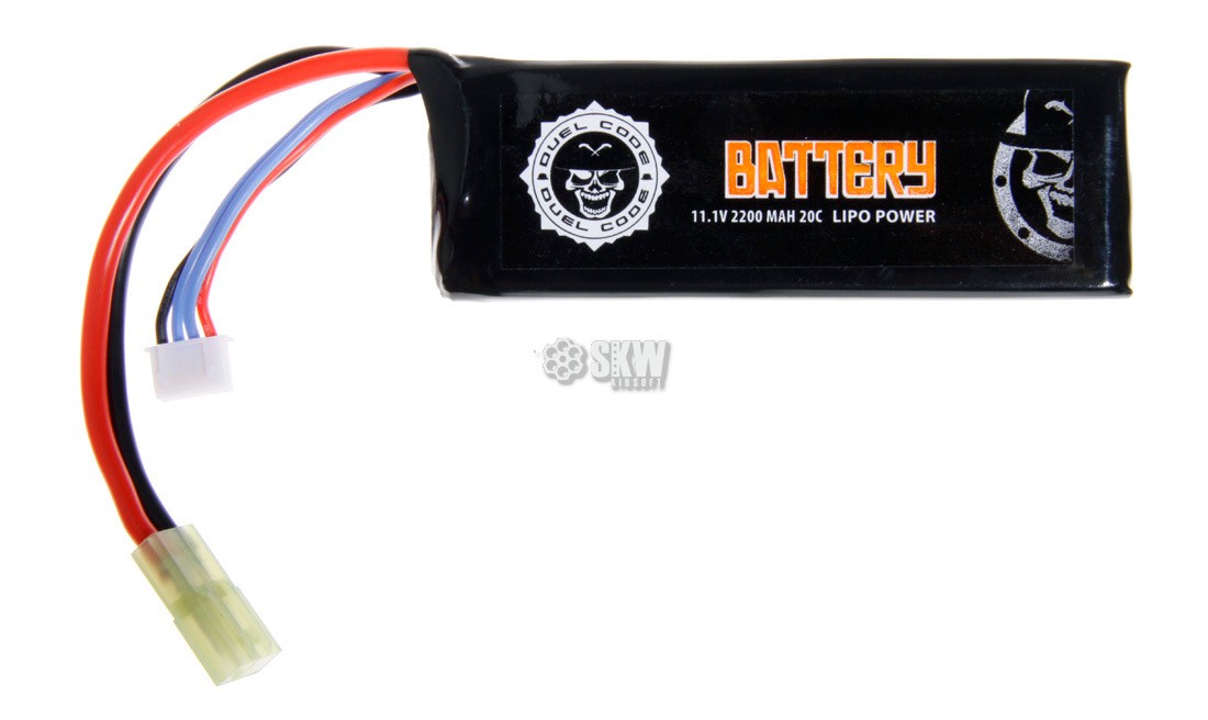 BATTERIE LIPO 11.1V 2200 MAH 20C DUEL CODE