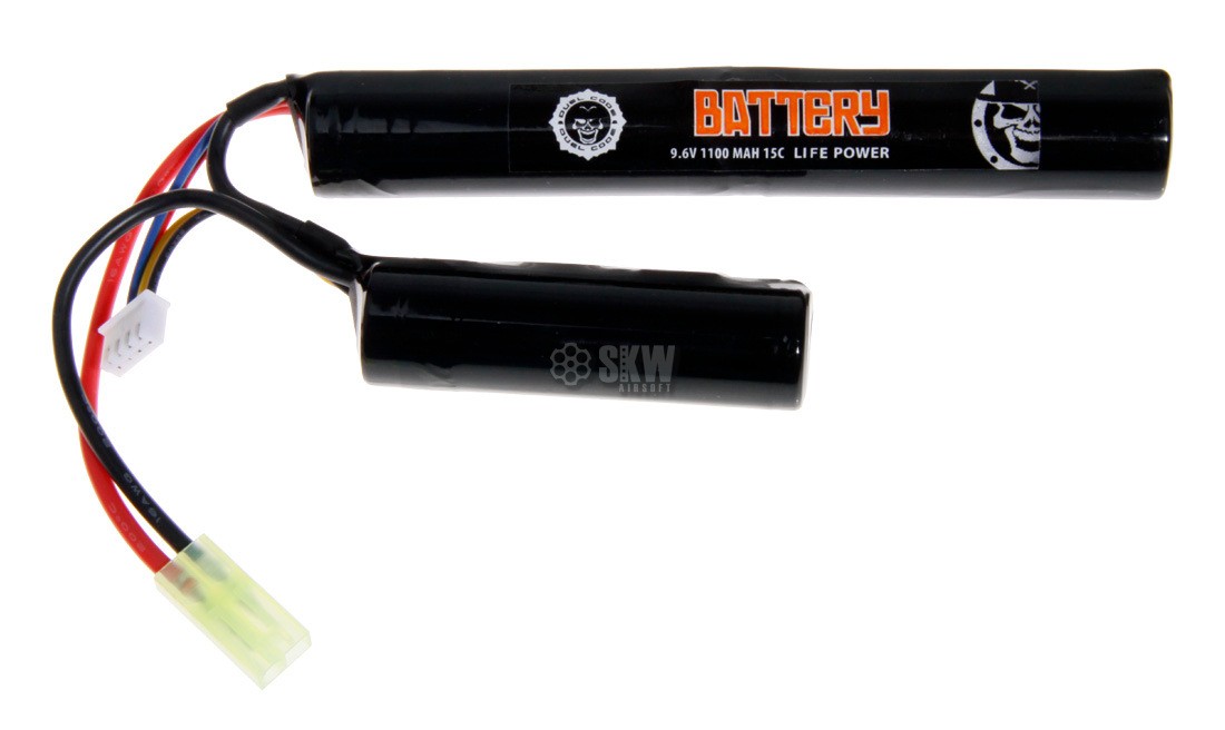 BATTERIE LIPO 9.6V 1100 MAH 15C DUEL CODE