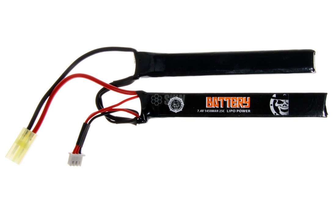 BATTERIE LIPO 7.4V 1450 MAH 25C DUEL CODE