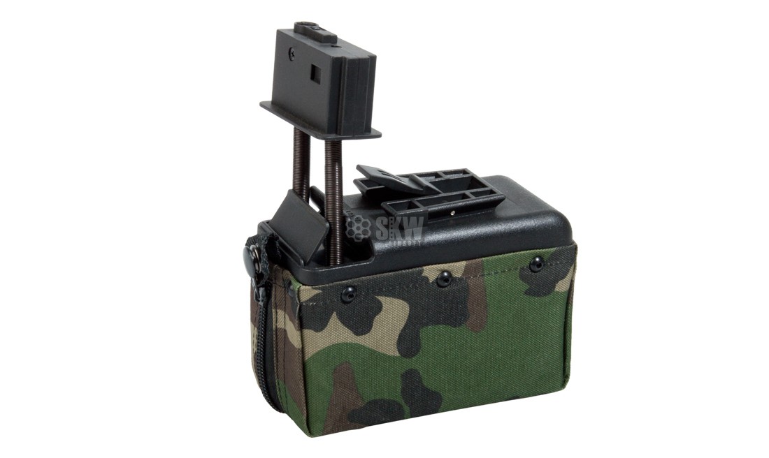 CHARGEUR DRUM M249 MINI A&K 1500 RDS WOODLAND