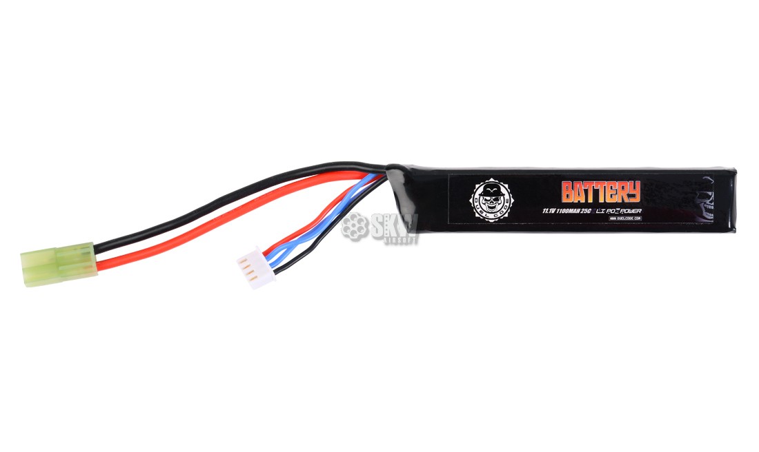 BATTERIE LIPO 11.1V 1100MAH 25C DUEL CODE