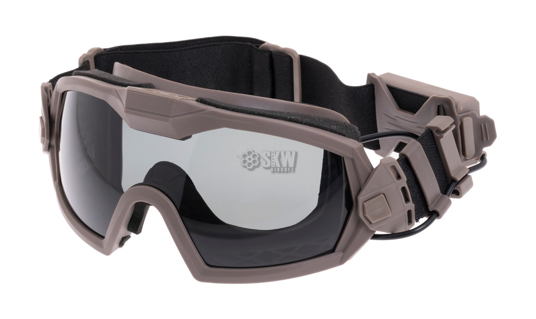 FMA ADJUSTABLE GOGGLE WITH FAN TAN