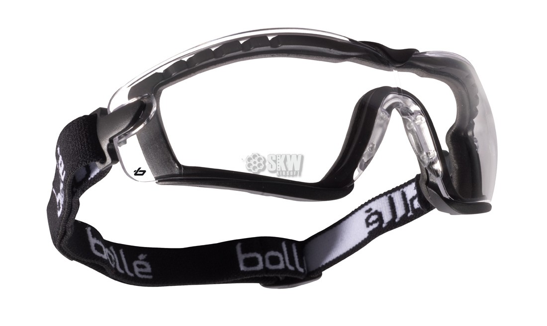 BOLLÉ COBRA SAFETY SPECTACLE CLEAR LENS w/STRAP AND FOAM KIT