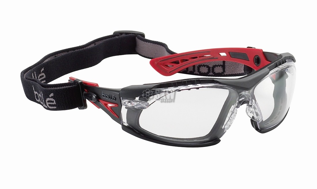 BOLLE RUSH+ PC TRANSPARENT RED