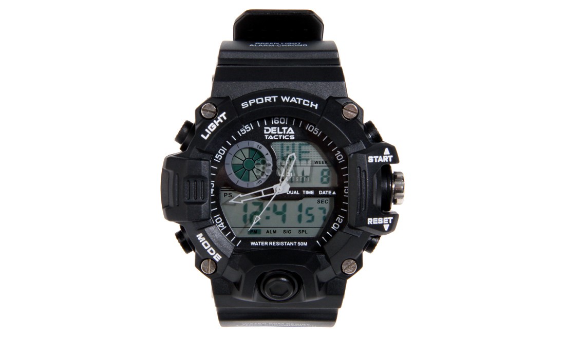 ANALOG AND DIGITAL TACTICAL WATCH BLACK DELTA TACTICS