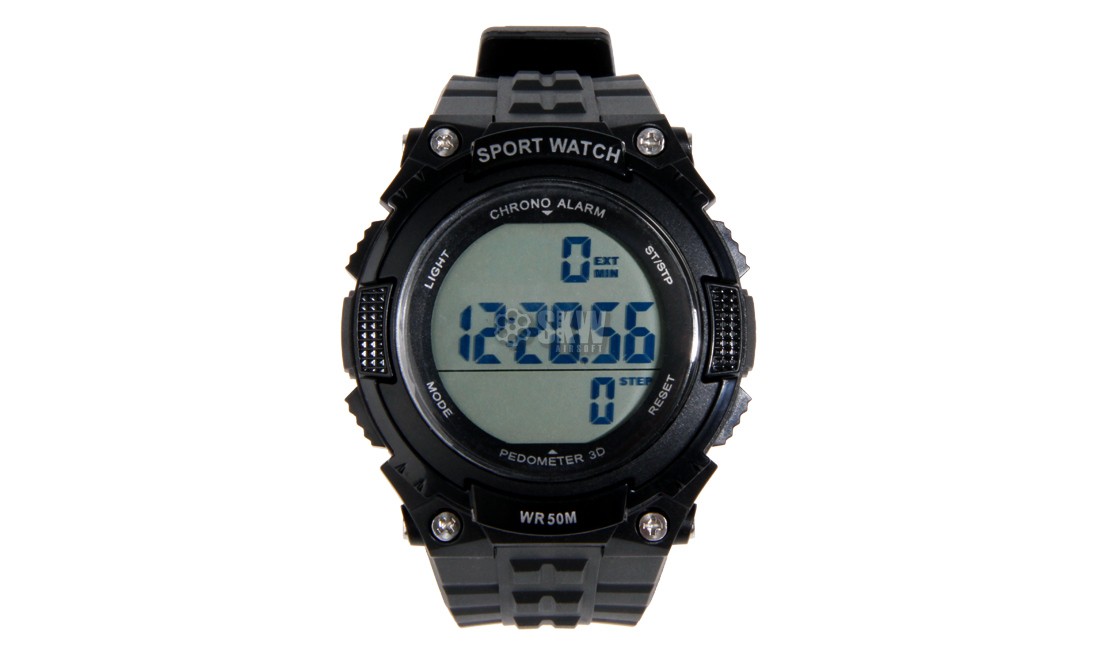 TACTICAL WATCH WITH PEDOMETER BLACK DELTA TACTICS