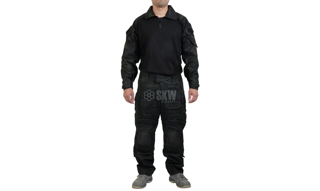 DELTA TACTICS COMBAT UNIFORM MULTICAM BLACK