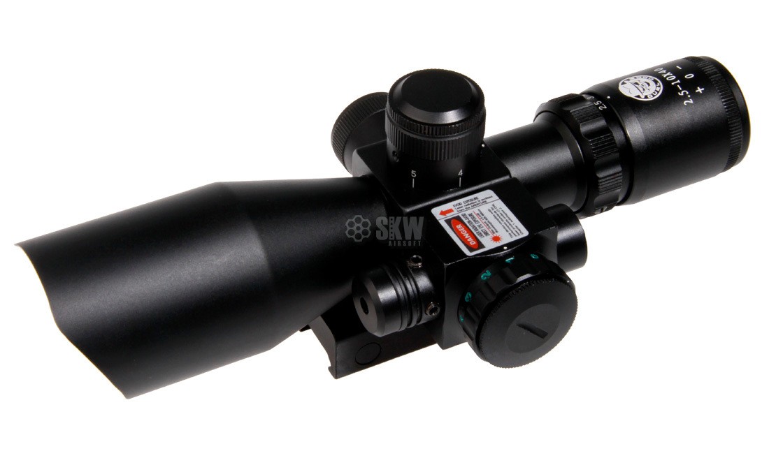 DUEL CODE OG 2.5-10X40E SCOPE & RED LASER