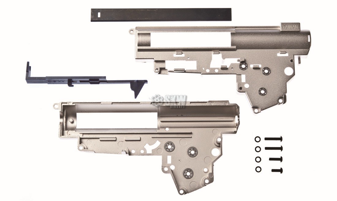 TAPA GEAR BOX COMPLETA V3 RODAMIENTOS 8MM LONEX